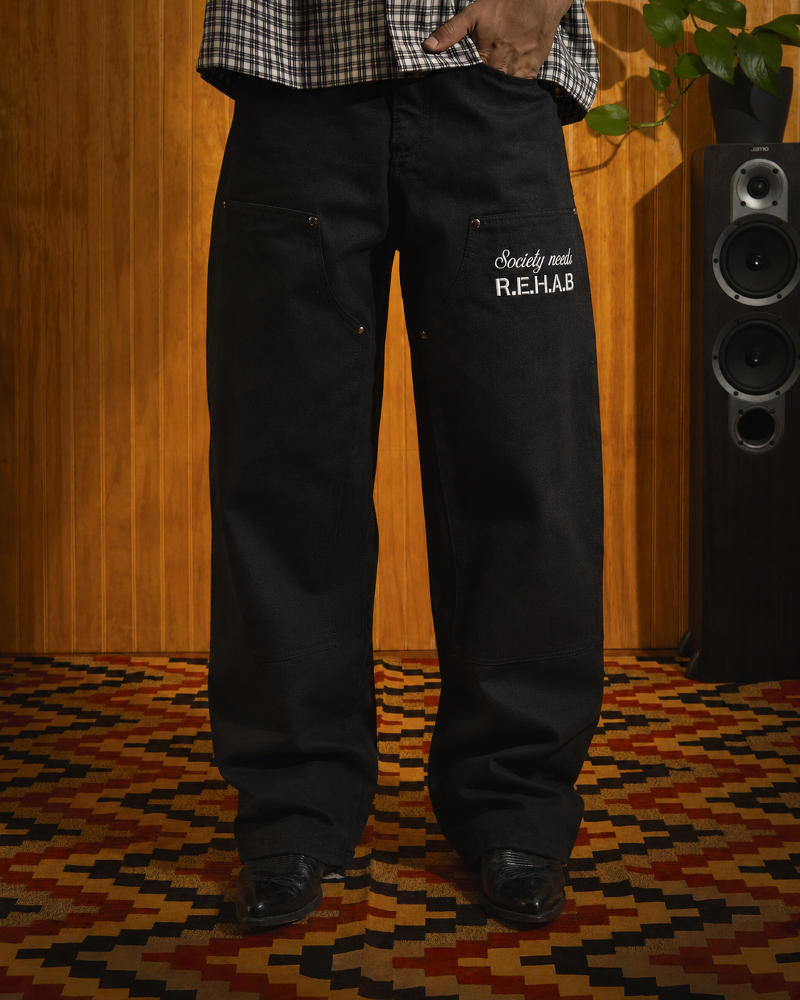 Ultra Baggy Double Knee SNR Negro V2